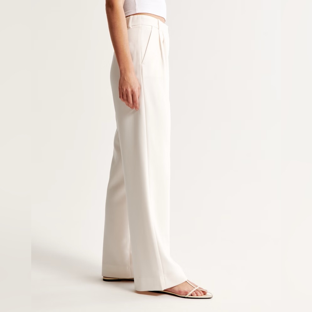 NWT Abercrombie and Fitch Sloane Tailored Wide Leg Pant - Size 29 Short -8 Short - Picture 3 of 15